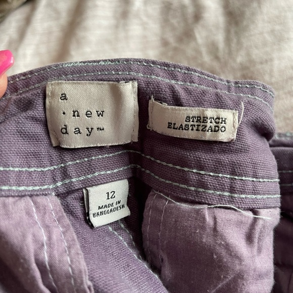 PURPLE COTTON PANTS - Picture 4 of 4